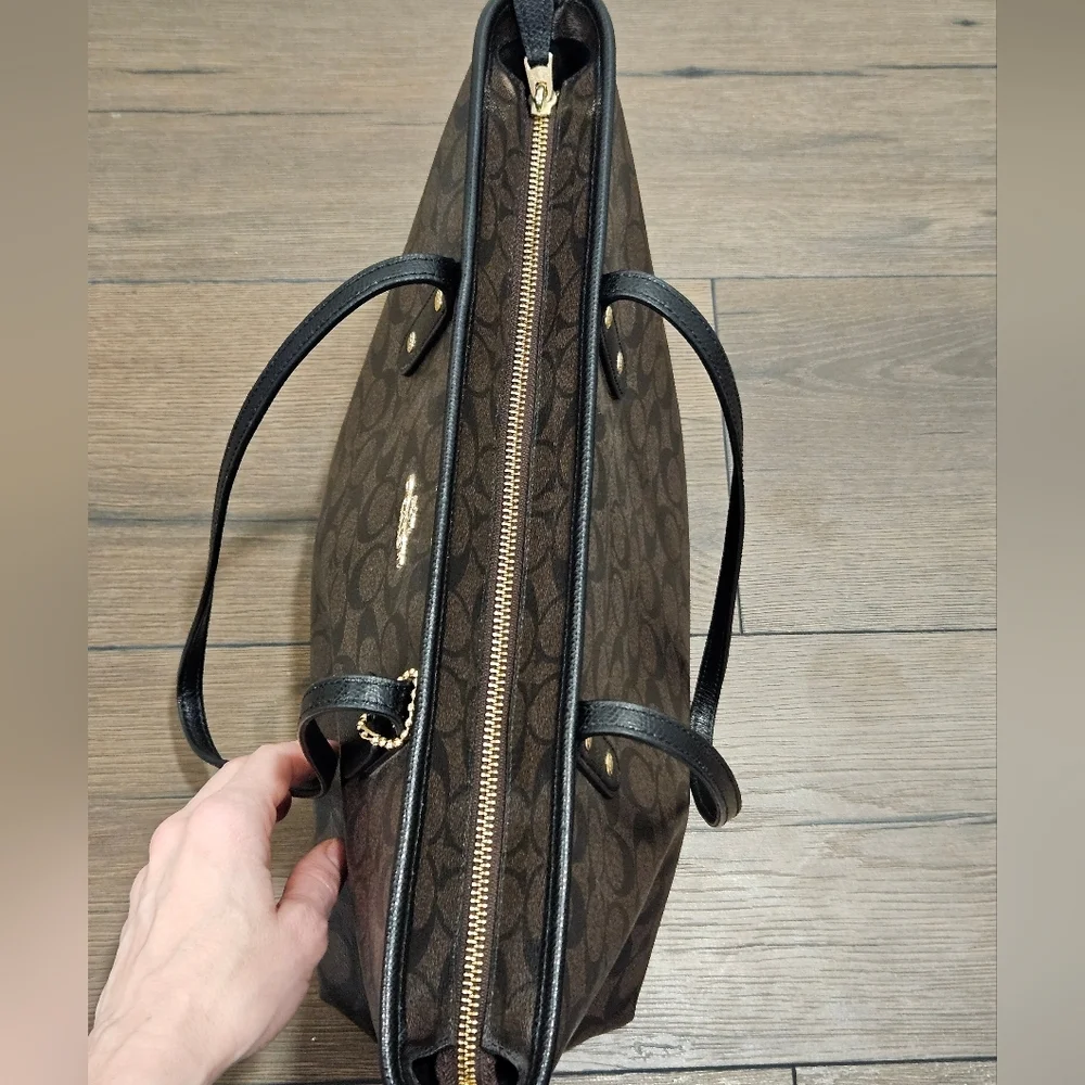 Coach Brown Signature Tote Bag - Picture 9 of 16